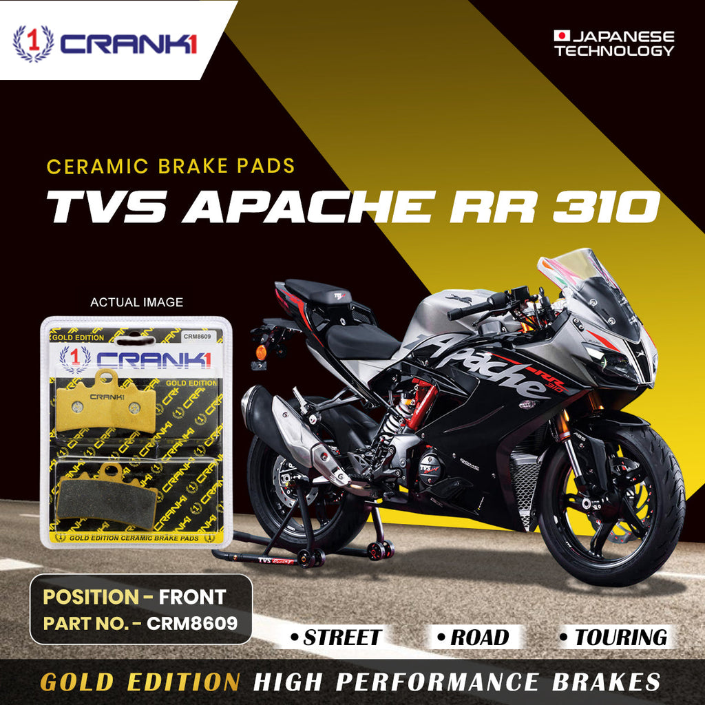 Ceramic Brake Pads For TVS Apache RR 310 - Front - CRM8609 - 1 Set - CRANK1