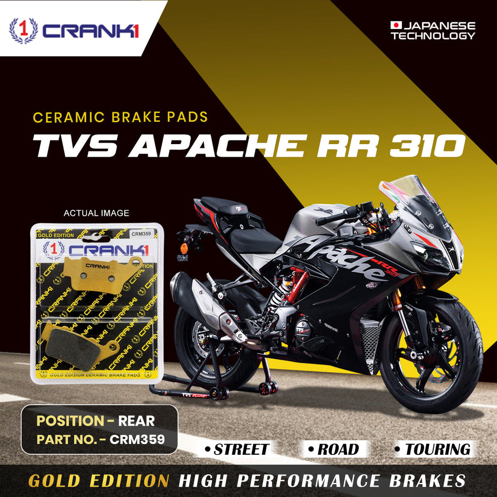 Ceramic Brake Pads For TVS Apache RR 310 - Rear - CRM359 - 1 Set - CRANK1
