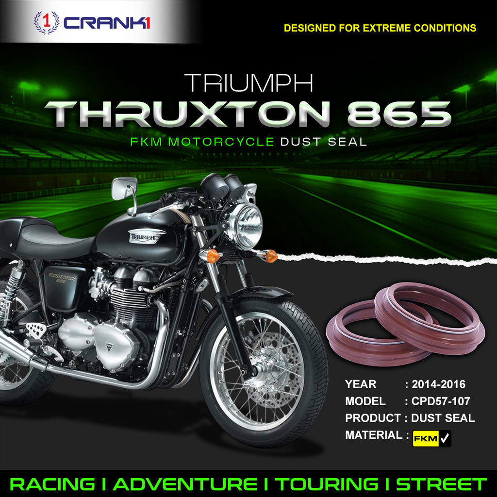 Fork Dust Seals Pair For Triumph Thruxton 865 (2014-2016) - CPD57-107 - CRANK1