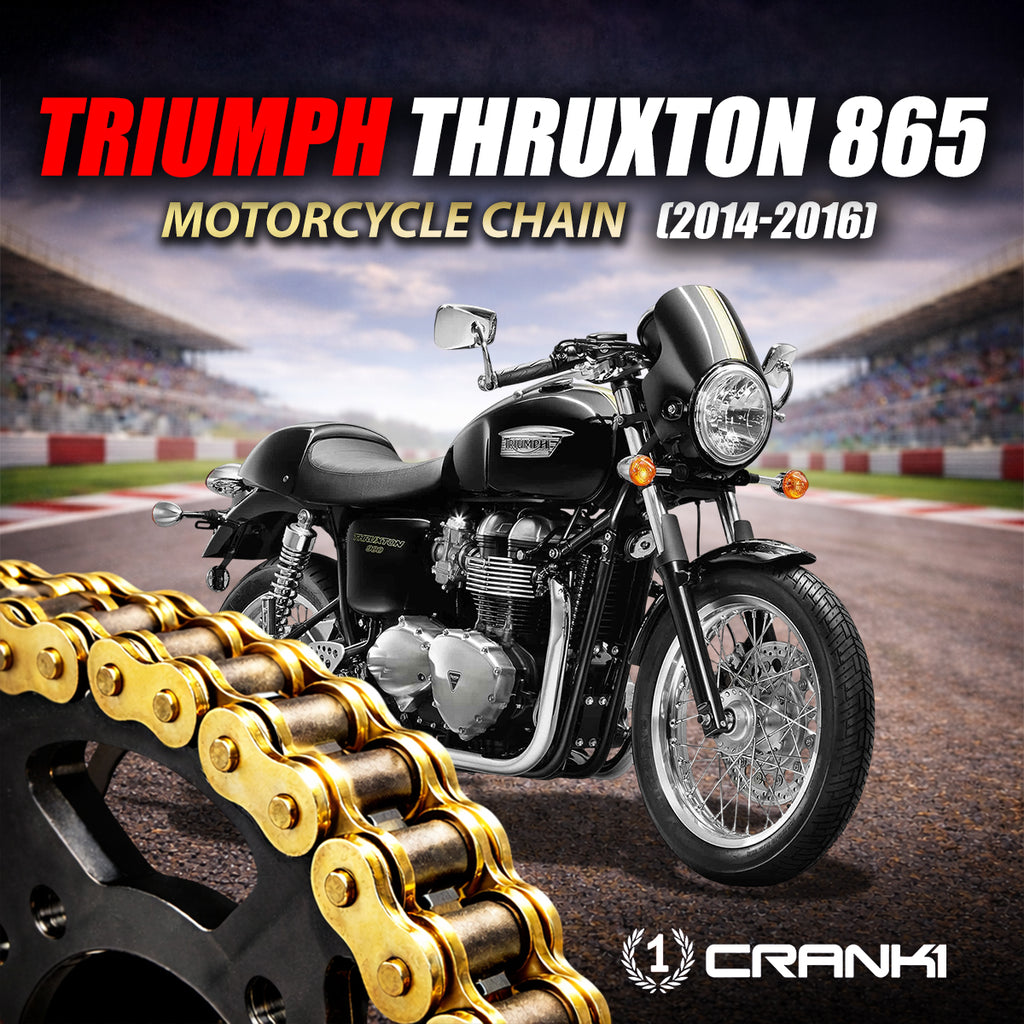 Chain For Triumph Thruxton 865 (2014-2016) - 525 Pitch x 104 Links Gold (ZVMX) - CRANK1