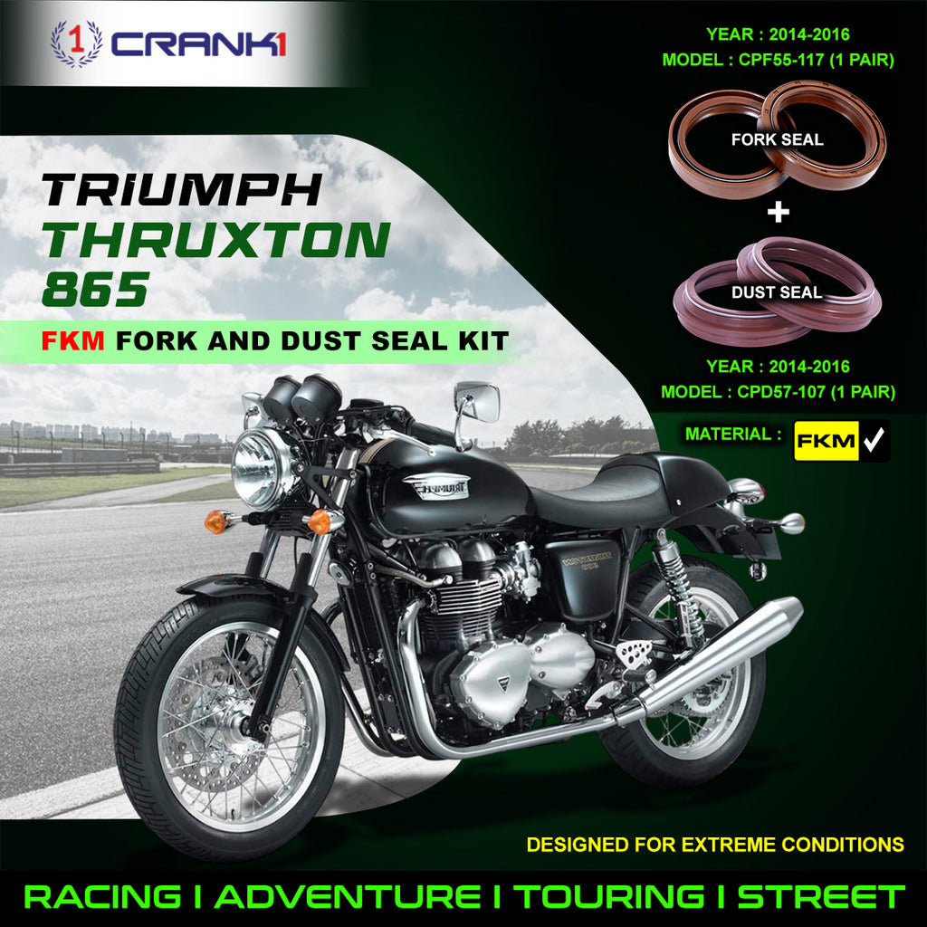 Fork And Dust Seals Kit For Triumph Thruxton 865 (2014-2016) - CRANK1