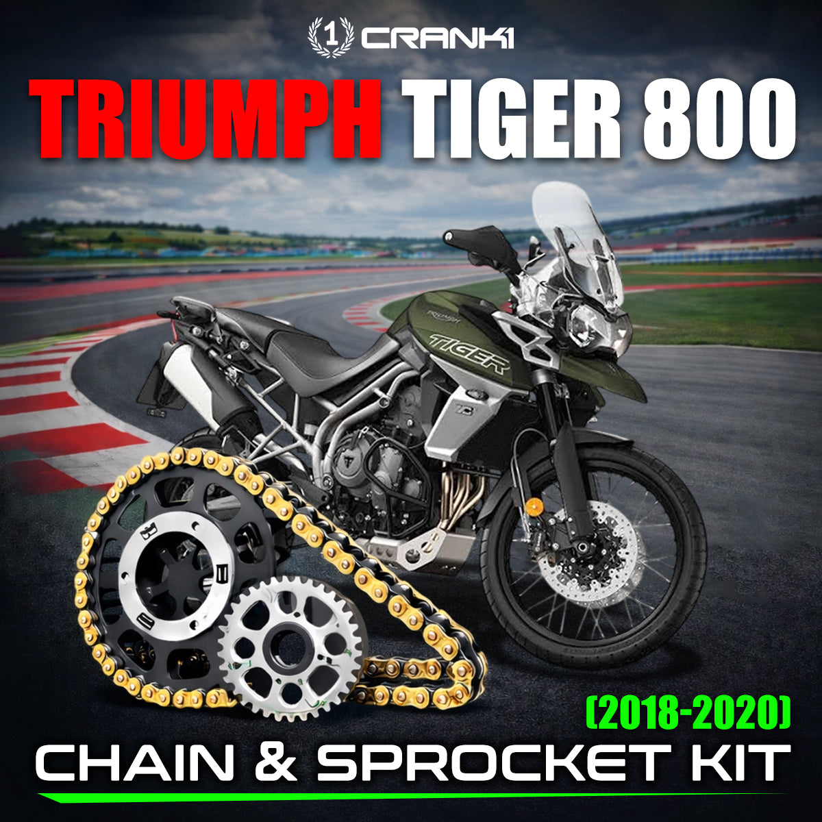 Chain And Sprocket Kit For Triumph Tiger 800 (2018-2020) - CRANK1