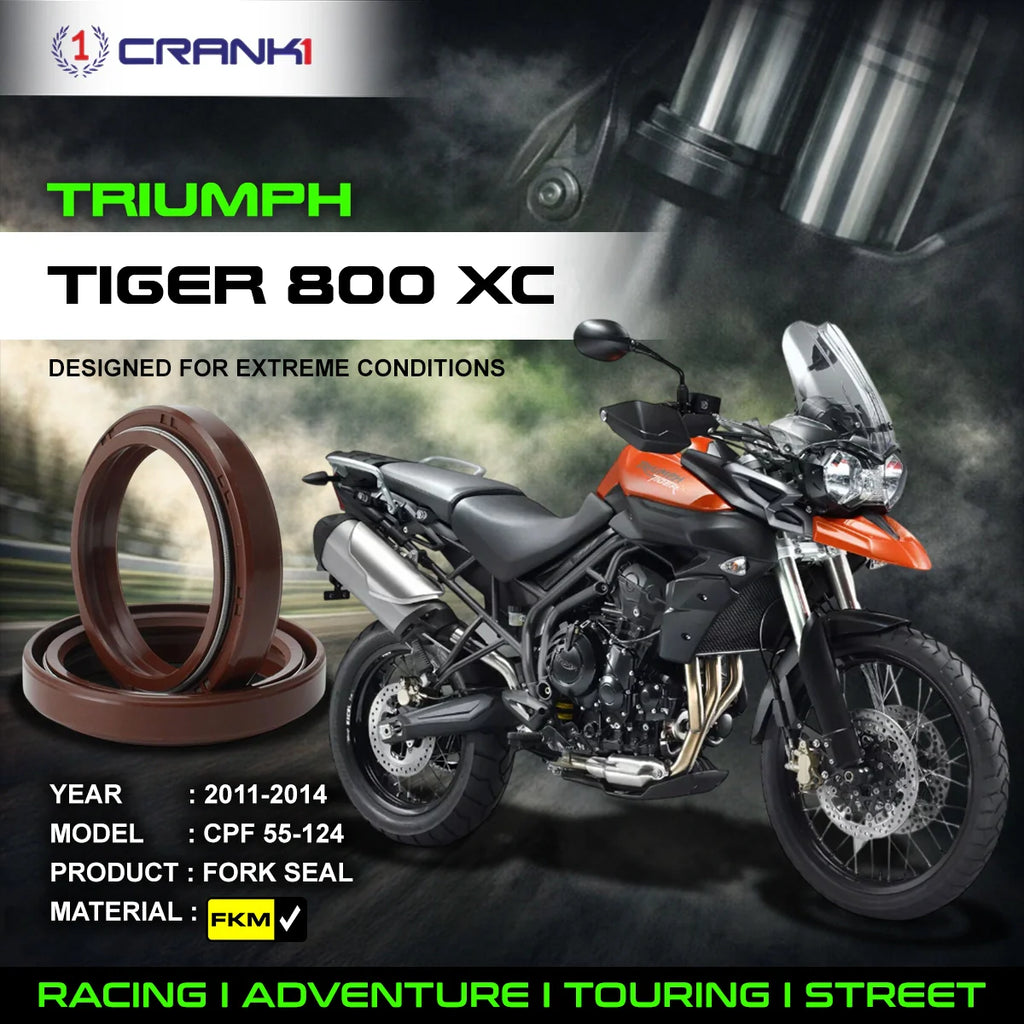 Fork Oil Seals Pair For Triumph Tiger 800 XC (2011-2014) - CPF55-124 - CRANK1