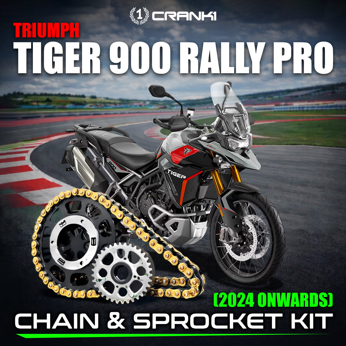 Chain And Sprocket Kit For Triumph Tiger 900 Rally Pro (2024 Onwards) - CRANK1