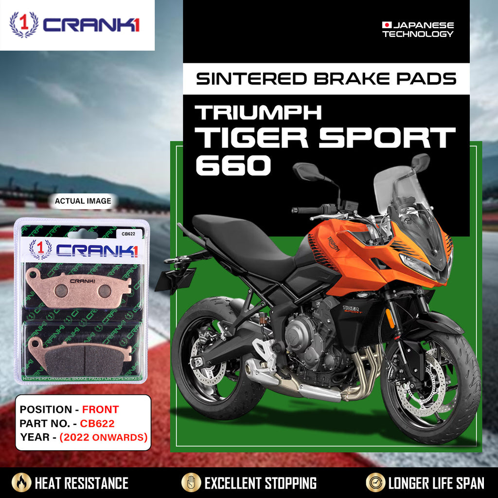 Sintered  Brake Pads For Triumph Tiger Sport 660 (2022 Onwards) - Front - CB622 - 2 Sets - CRANK1