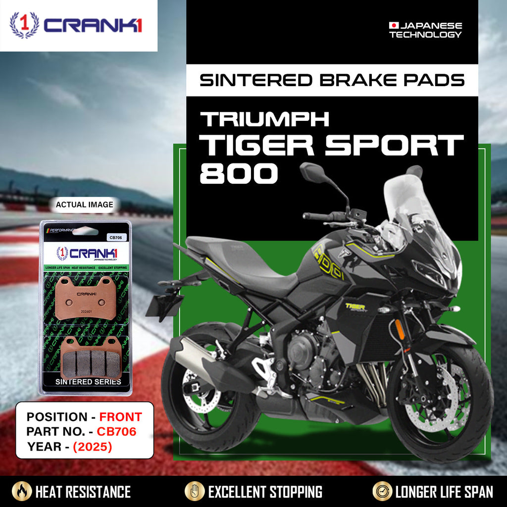 Sintered Brake Pads For Triumph Tiger Sport 800 (2025) - Front - CB706 - 2 Sets - CRANK1