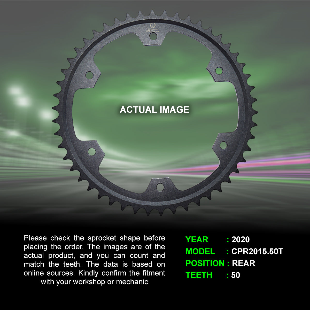 Sprocket For Triumph Tiger 850 Sport (2020) - Rear - CPR2015.50T - CRANK1