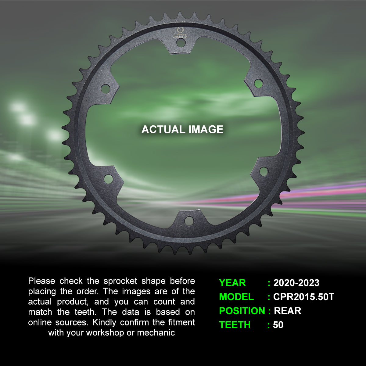 Sprocket For Triumph Tiger 900 (2020-2023) - Rear - CPR2015.50T - CRANK1