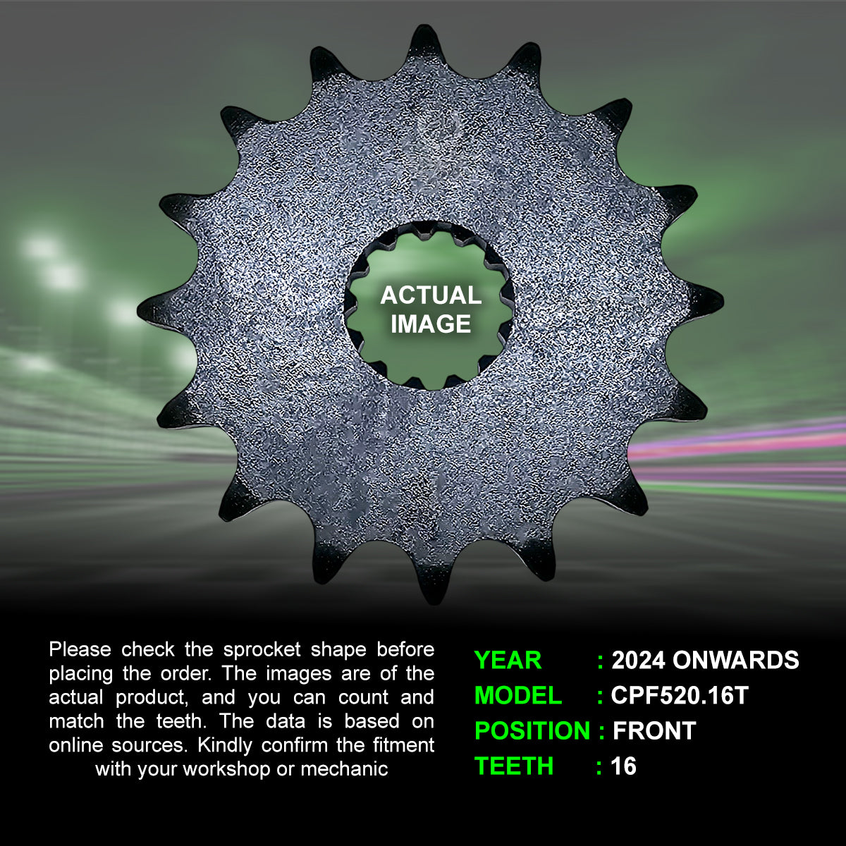 Chain And Sprocket Kit For Triumph Tiger 900 Rally Pro (2024 Onwards) - CRANK1