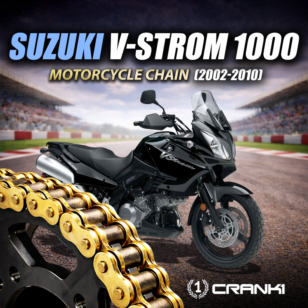 Chain For Suzuki V-Strom 1000 (2002-2010) - 525 Pitch x 112 Links Gold (ZVMX) - CRANK1