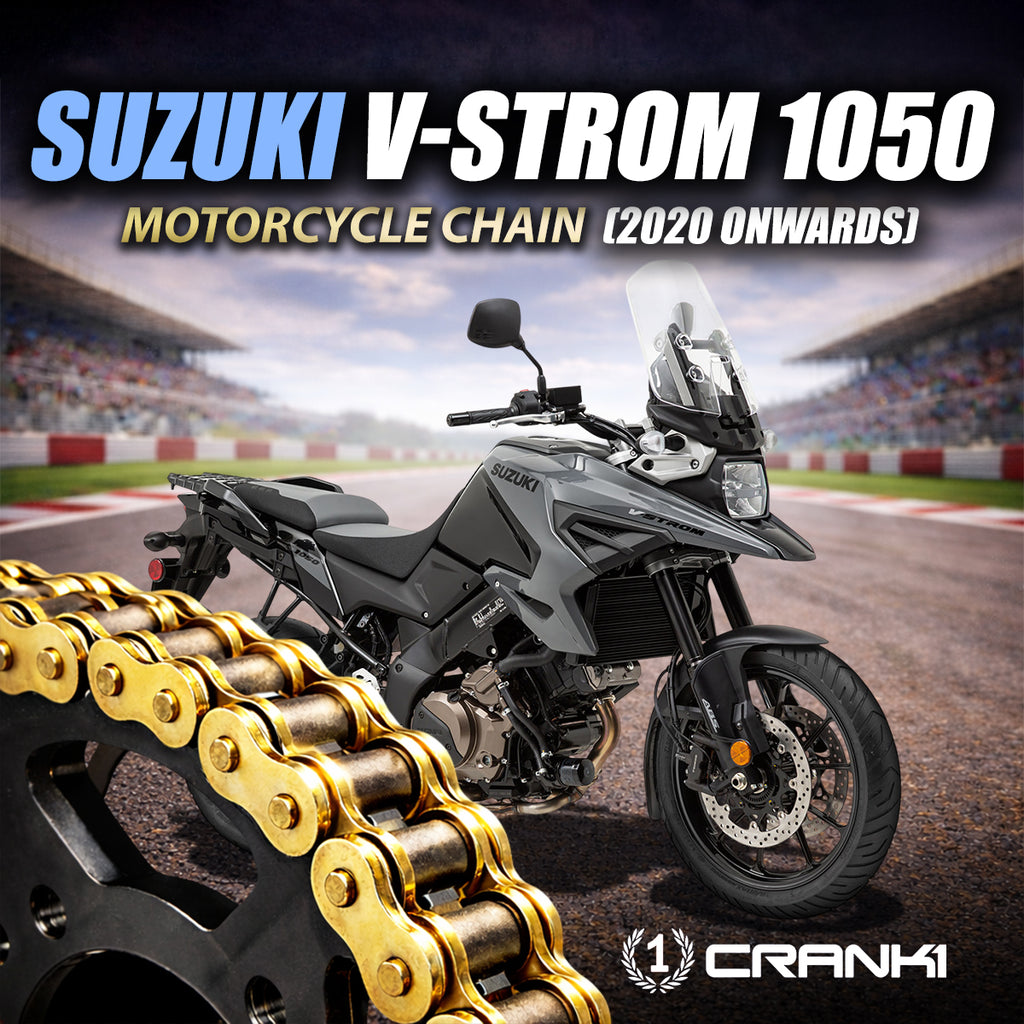 Chain For Suzuki V-Strom 1050 (2020 Onwards) - 525 Pitch x 120 Links Gold (ZVMX) - CRANK1