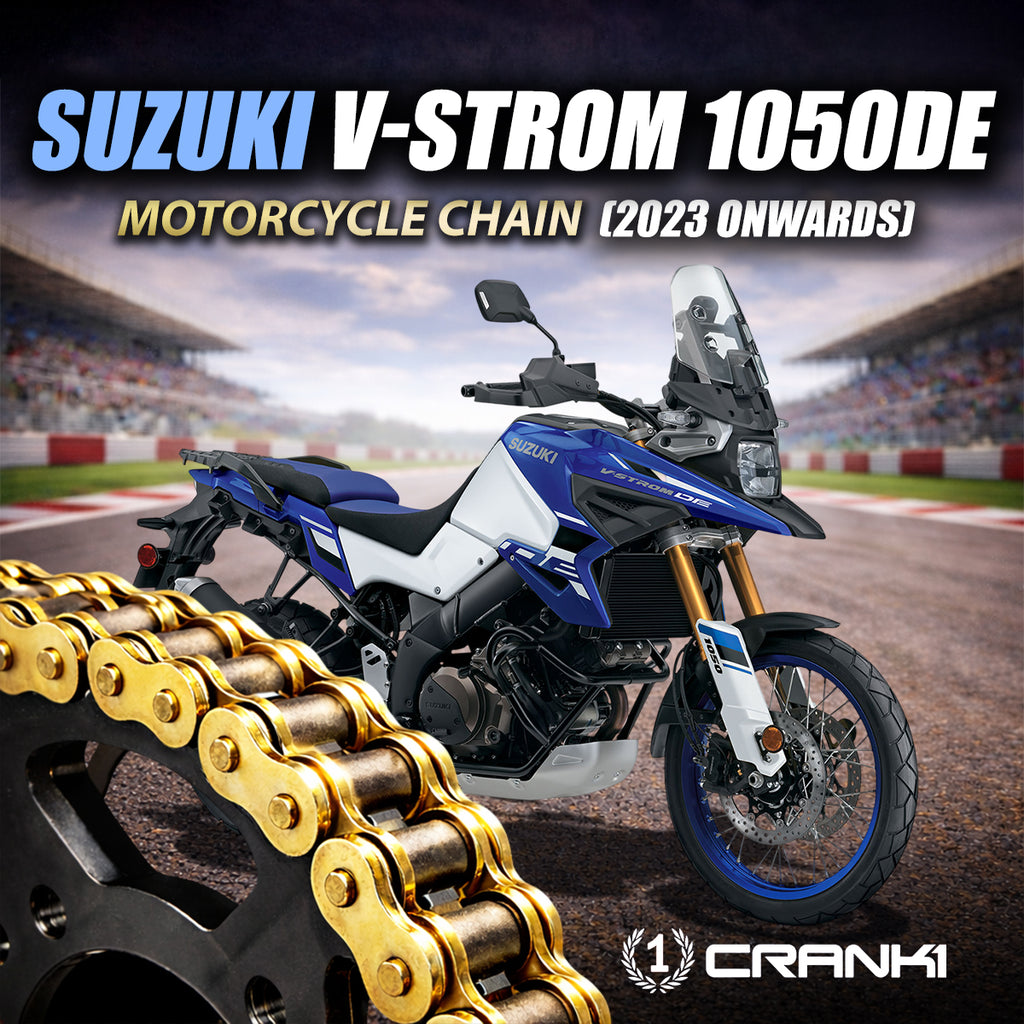 Chain For Suzuki V-Strom 1050 DE (2023 Onwards) - 525 Pitch x 120 Links Gold (ZVMX) - CRANK1