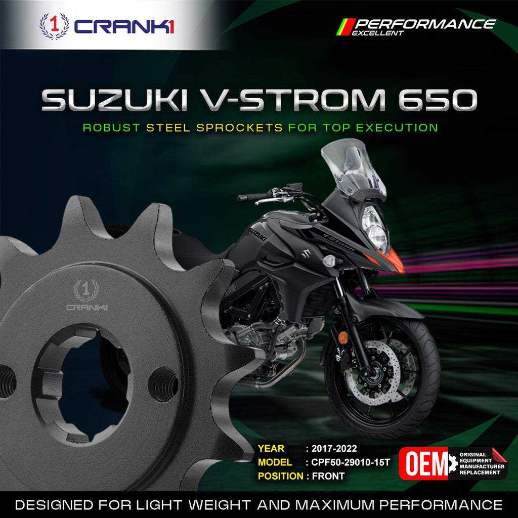 Sprocket For Suzuki V-Strom 650 (2017-2022)  - Front - CPF50-29010-15T - CRANK1
