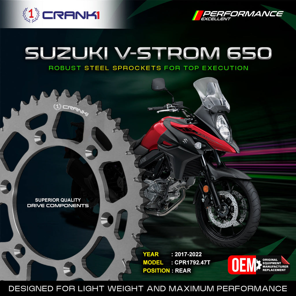 Sprocket For Suzuki V-Strom 650 (2017-2022) - Rear - CPR1792.47T - CRANK1