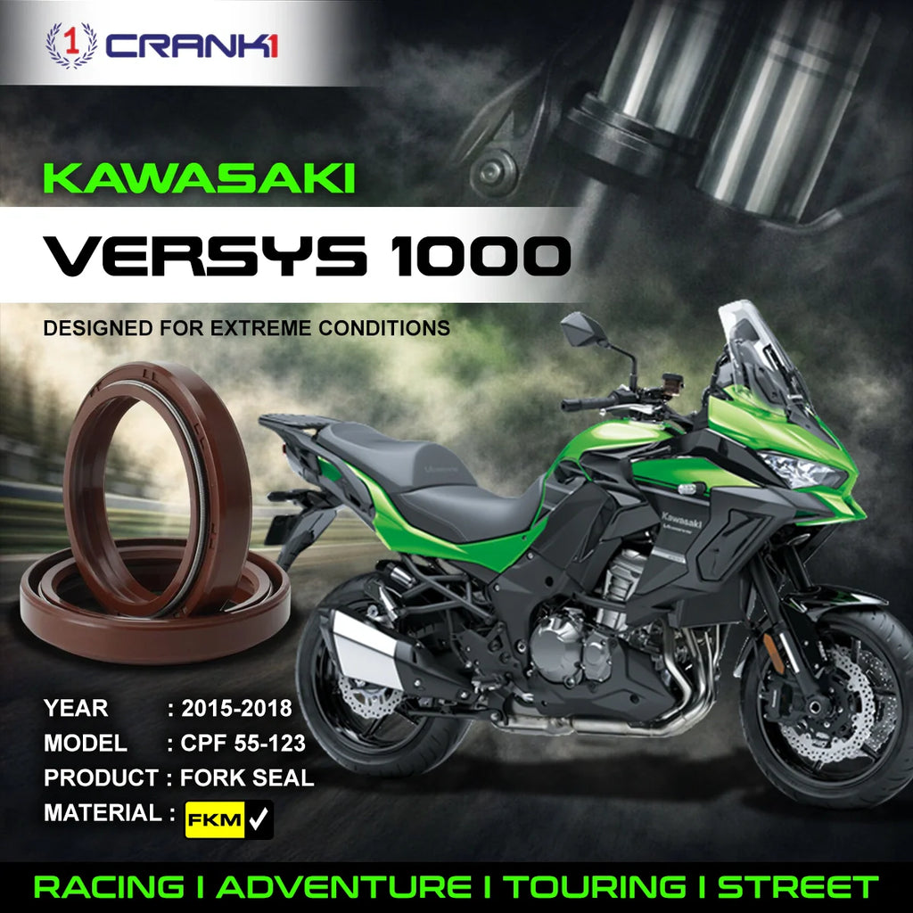 Fork Oil Seals Pair For Kawasaki Versys 1000 (2015-2018) - CPF55-123 - CRANK1