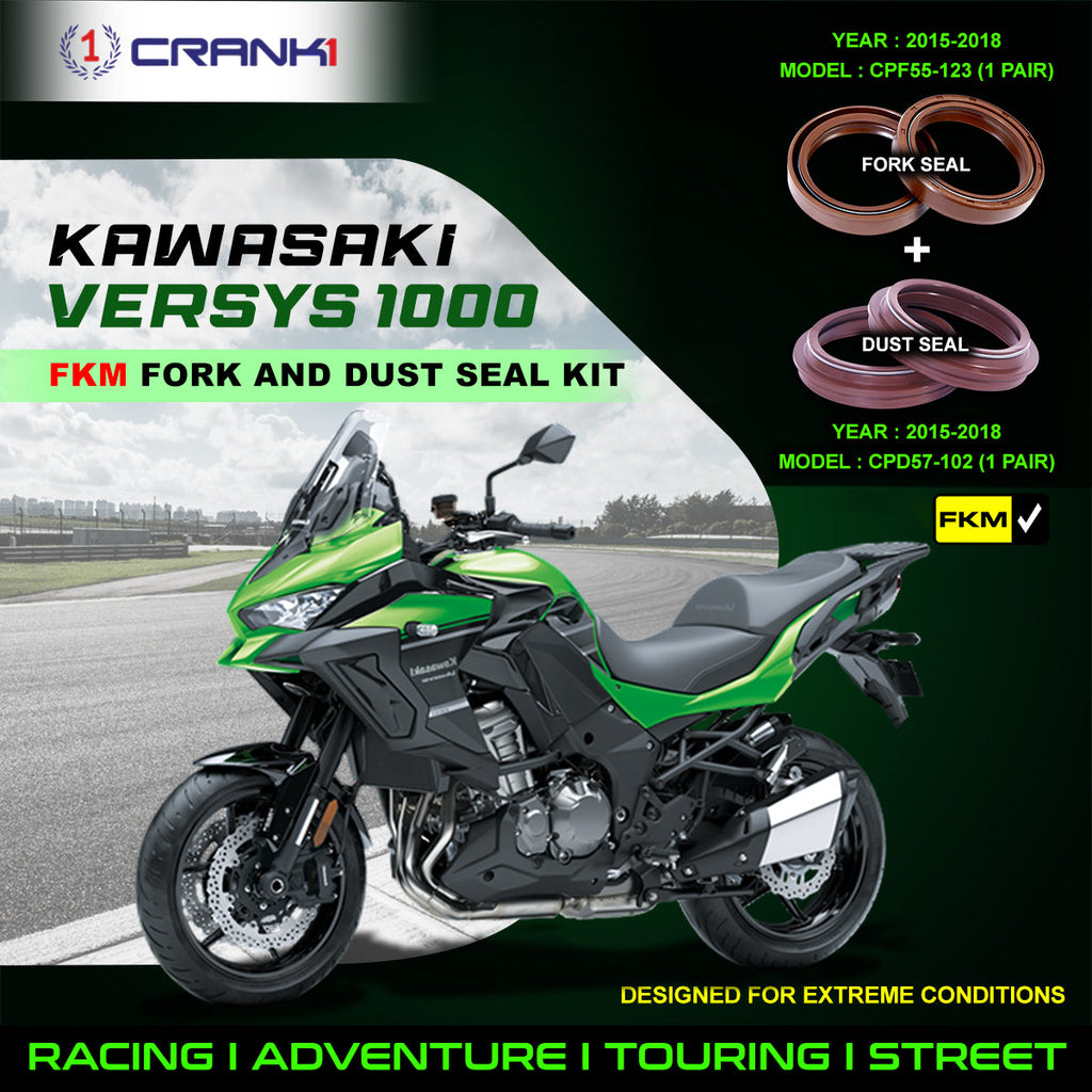 Fork And Dust Seals Kit For Kawasaki Versys 1000 (2015-2018) - CRANK1