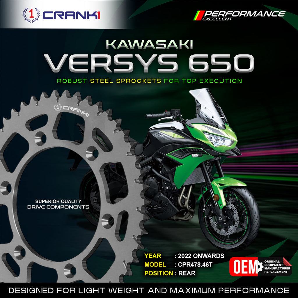 Sprocket For Kawasaki Versys 650 (2022 Onwards) - Rear - CPR478.46T - CRANK1