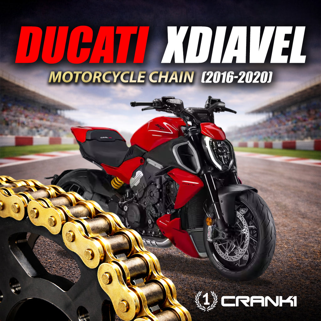 Chain For Ducati XDiavel (2016-2020) - 525 Pitch x 118 Links Gold (ZVMX) - CRANK1