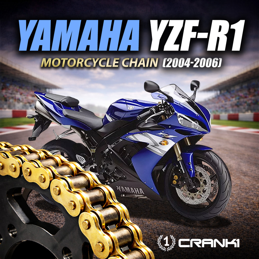 Chain For Yamaha YZF-R1 (2004-2006) - 530 Pitch x 116 Links Gold (ZVMX) - CRANK1