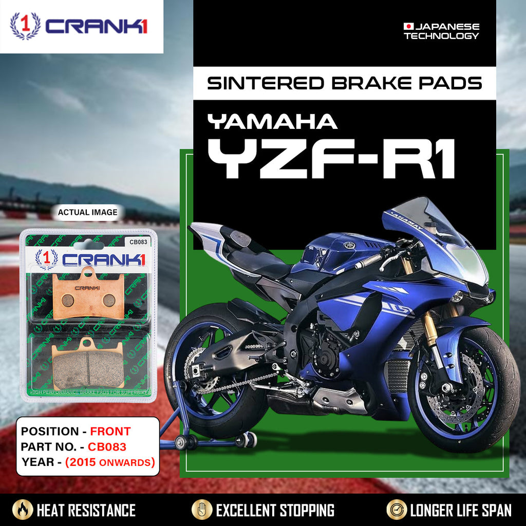Sintered Brake Pads For Yamaha YZF-R1 (2015 Onwards) - Front - CB083 - 2 Sets - CRANK1