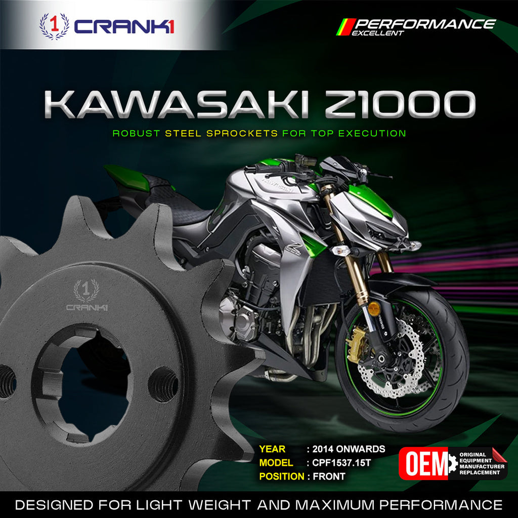 Sprocket For Kawasaki Z1000 (2014 Onwards) - Front - CPF1537.15T - CRANK1