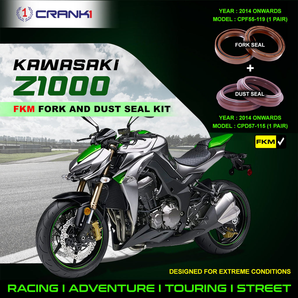 Fork And Dust Seals Kit For Kawasaki Z1000 (2014 Onwards) - CRANK1