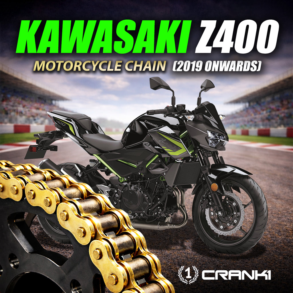 Chain For Kawasaki Z400 (2019 Onwards) - 520 Pitch x 106 Links Gold (ZVMX) - CRANK1