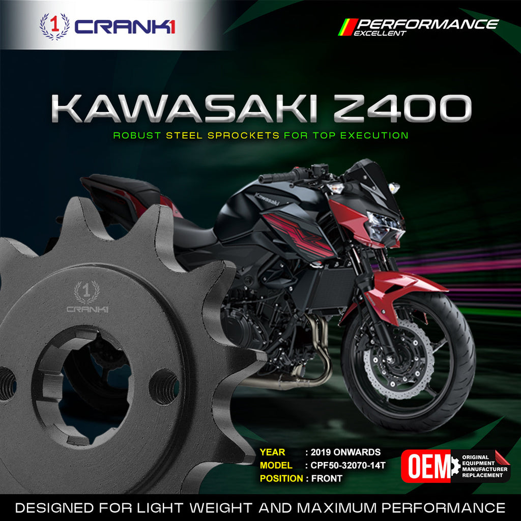 Sprocket For Kawasaki Z400 (2019 Onwards) - Front - CPF50-32070-14T - CRANK1
