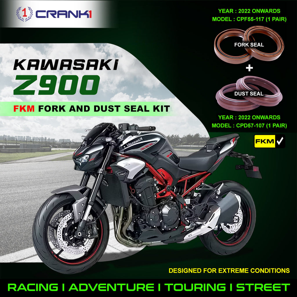 Fork And Dust Seals Kit For Kawasaki Z900 (2022 Onwards) - CRANK1