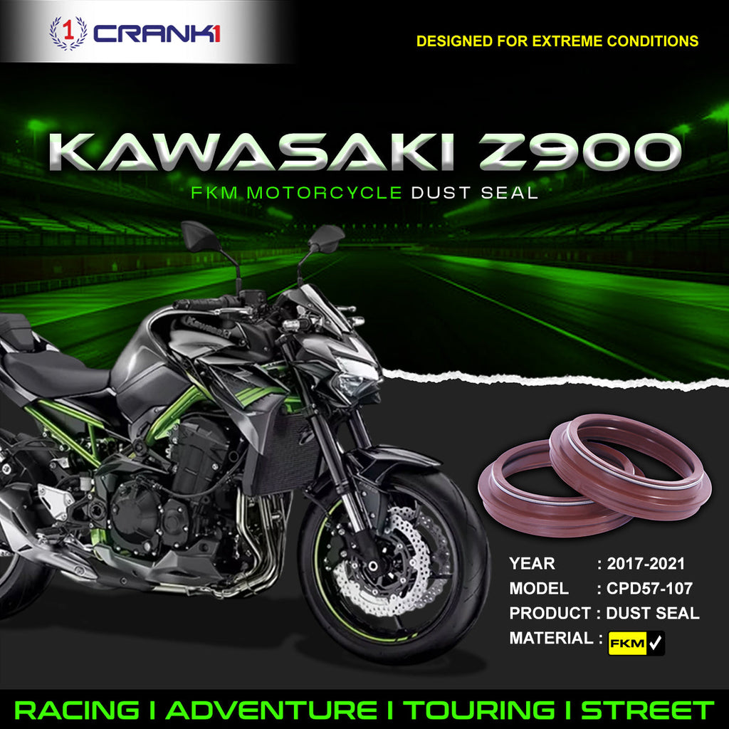 Fork Dust Seals Pair For Kawasaki Z900 (2017-2021) - CPD57-107 - CRANK1