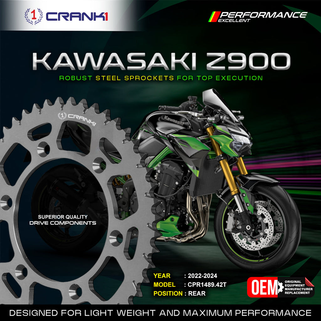 Sprocket For Kawasaki Z900 (2022-2024) - Rear - CPR1489.42T - CRANK1