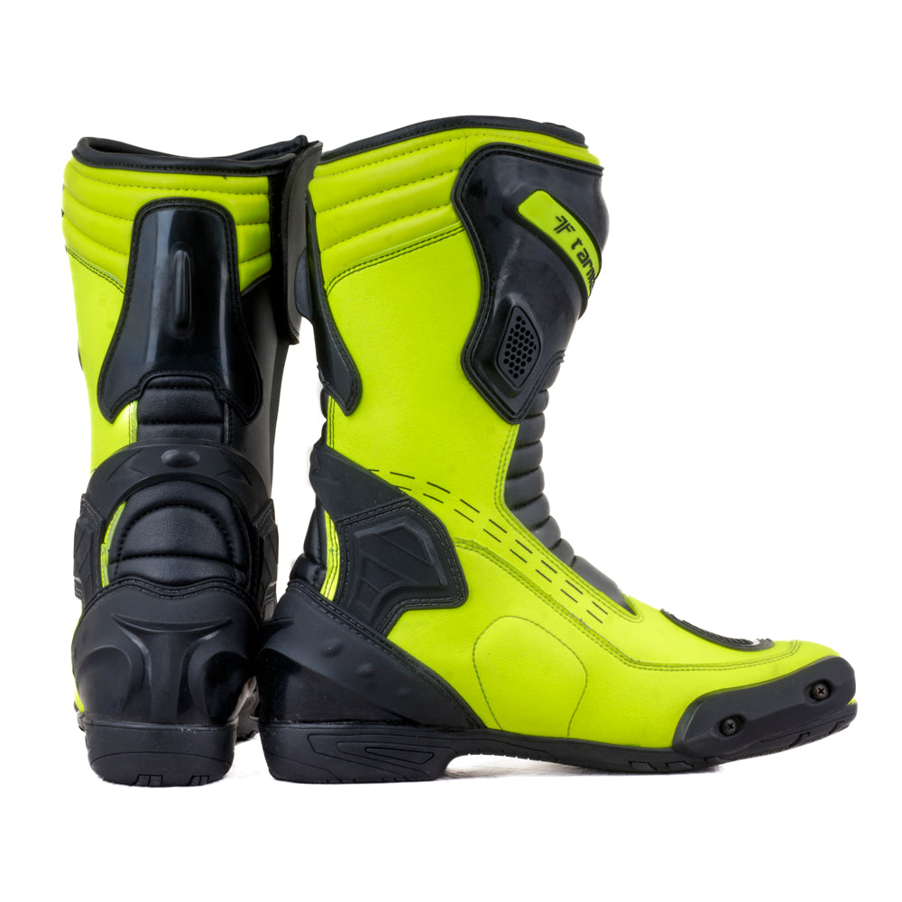 Tarmac Speed Black/Fluorescent Boots – Bachoo Motor Cycle Company